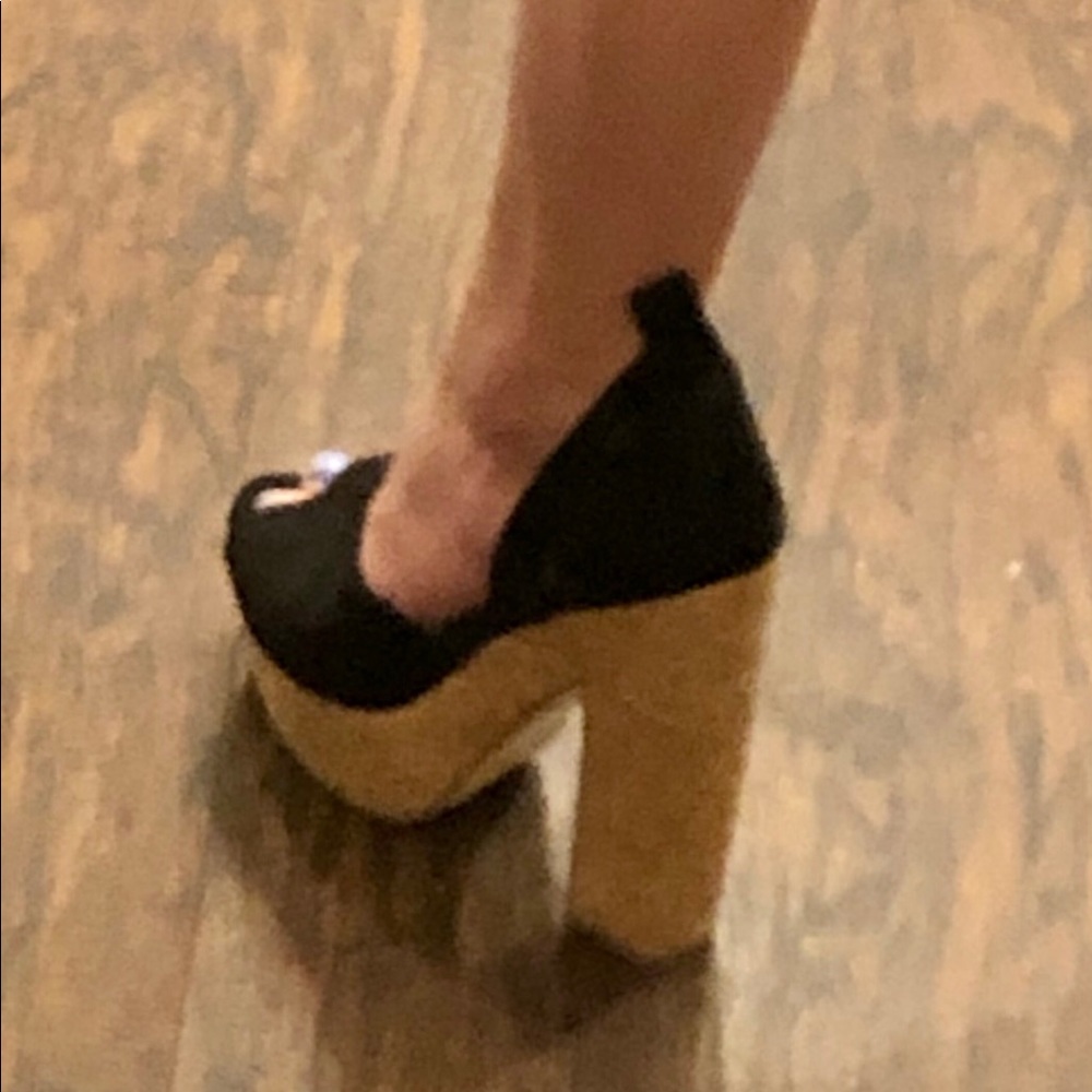 Cork platform and chunky heels - Picture 2 of 7